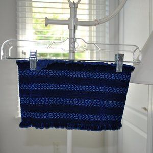 Urban Outfitters Blue Velvet Crop Top